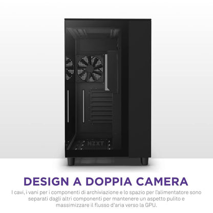 NZXT H9 FLOW RGB MID-TOWER ATX CABINET BLACK CM-H92FB-R1