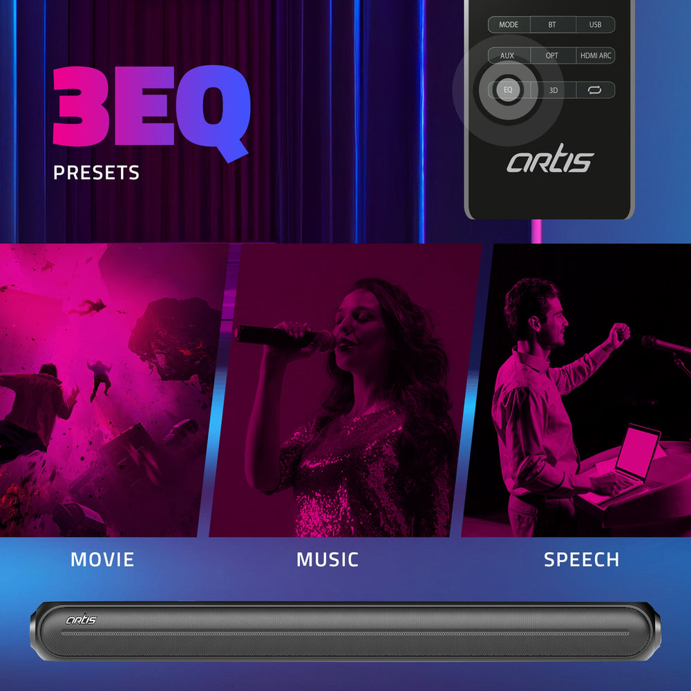 SoundHub 510 500W 5.1 Channel wireless Bluetooth Sound bar with wired Subwoofer & 2 Satellite speaker, 3 EQ Presets, 5 Driver units & Input Modes: Bluetooth/HDMI(ARC)/AUX in/COAXIAL/OPTICAL/USB Input/Subwoofer input/ Satellite input