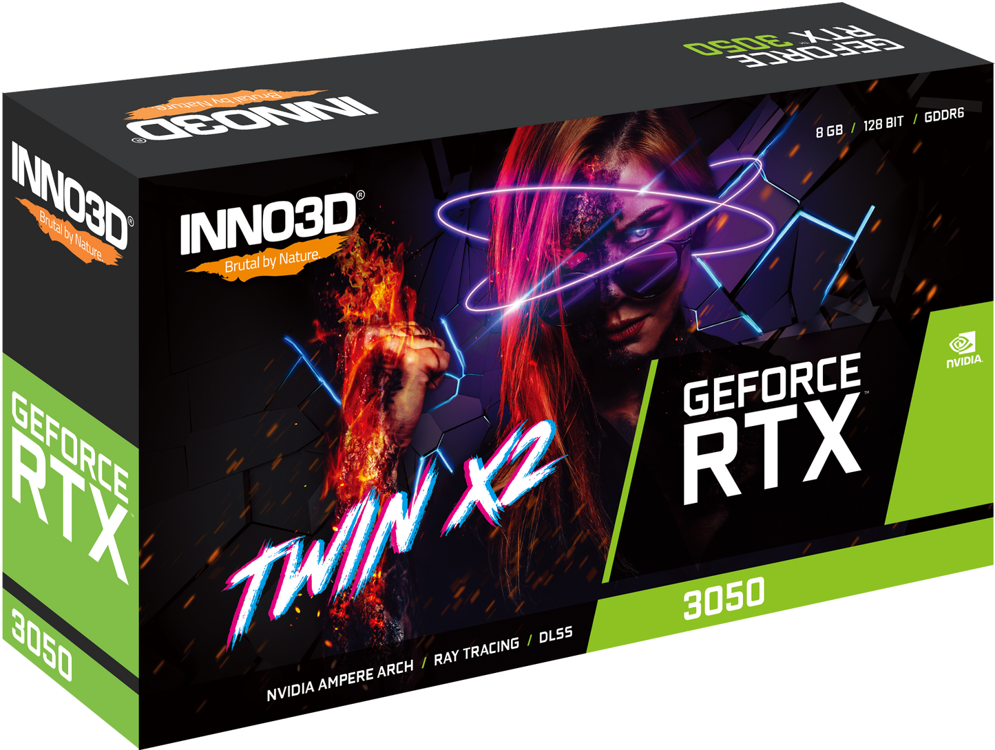 INNO3D GEFORCE RTX 3050 8GB TWIN X2 GRAPHIC CARD