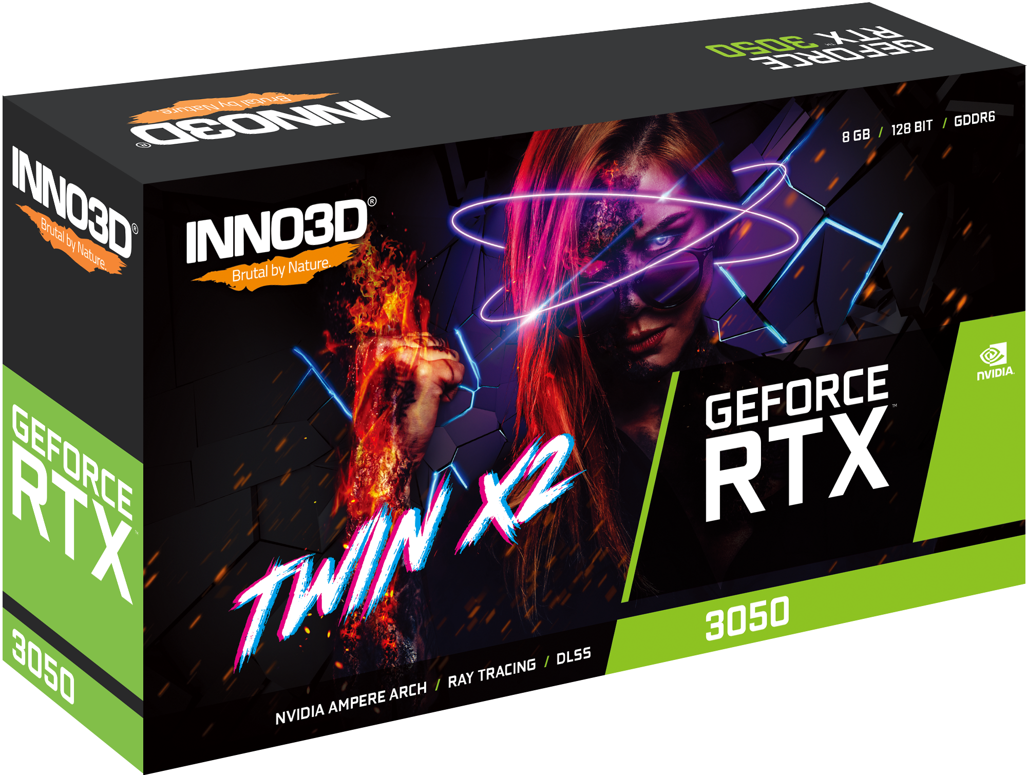 INNO3D GEFORCE RTX 3050 8GB TWIN X2 GRAPHIC CARD