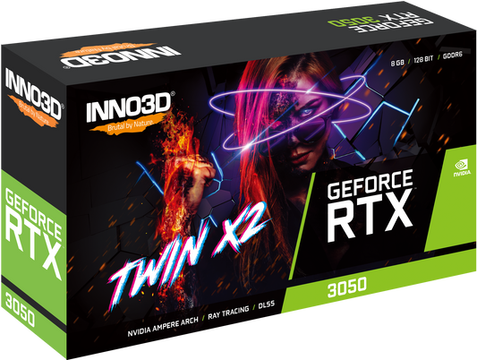 INNO3D GEFORCE RTX 3050 8GB TWIN X2 GRAPHIC CARD
