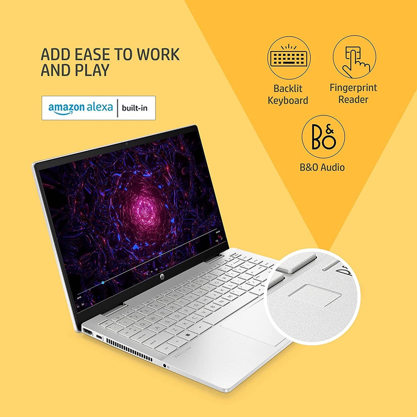 HP PAVILION 14 EK1010TU [CI5-1335U 13TH GEN/16GB/1TB SSD/WIN11 HOME+MSO/14.0 INCH/INTEGRATED GRAPHICS /1 YEAR(S)/SILVER]