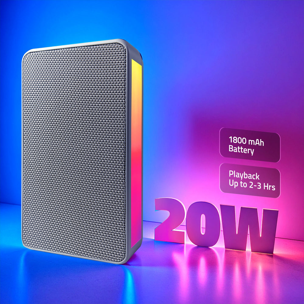 SoundMax 700  Wireless Bluetooth Speaker with USB Input, TF Card Input, FM Radio & TWS (20W RMS) White