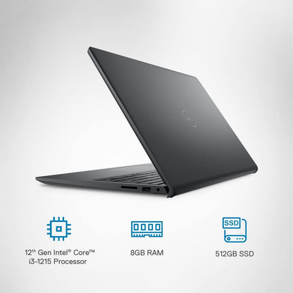 DELL INSPIRON 15-3520 [CI3-1215U 12TH GEN/8GB/512GB SSD/WIN11 HOME+MSO/15.6 INCH/INTEGRATED GRAPHICS /1 YEAR(S)/BLACK]