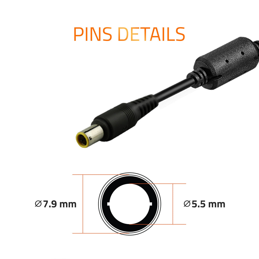 AR0508 65Watt Laptop Adapter Compatible with Lenovo Laptops (20V/3.25A ,Pin : 7.9 x 5.5 mm)