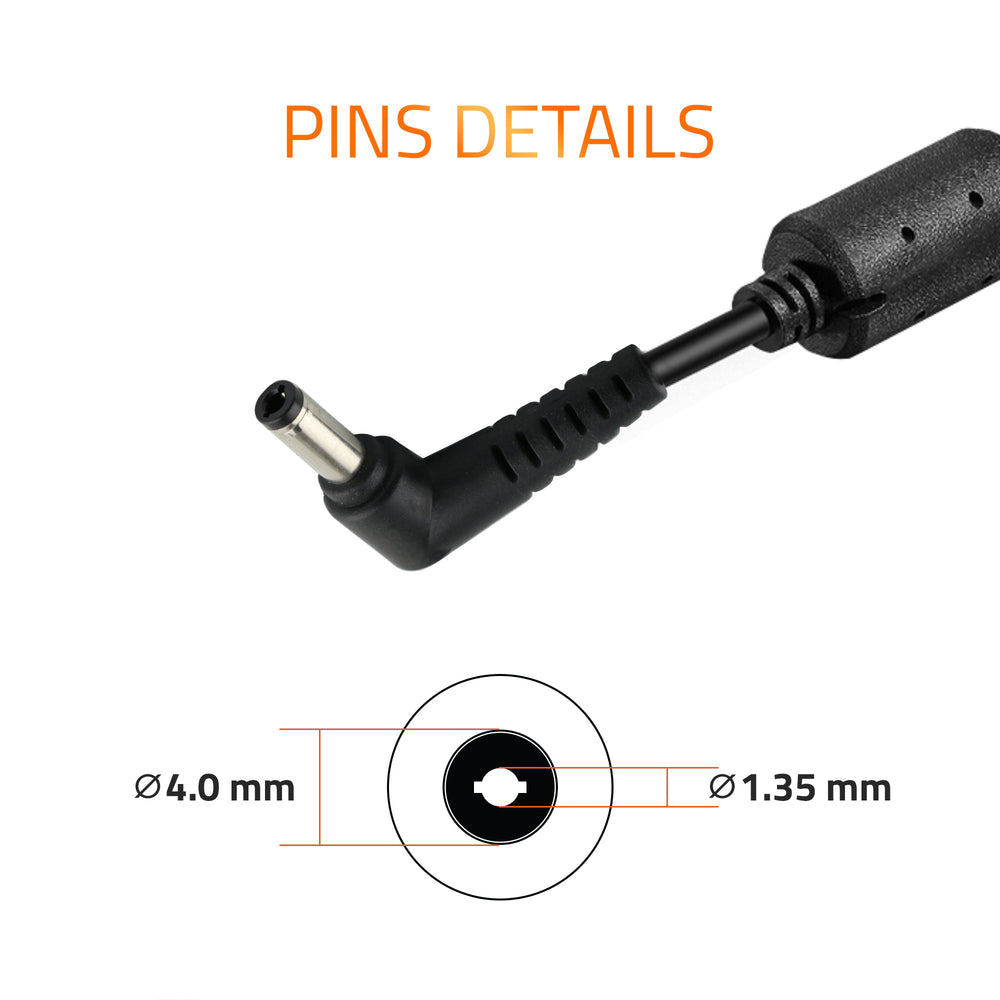 A0403 45 Watt Laptop Charger Adapter Compatible with Asus Laptops (19V/1.75A ,Pin : 4.0 x 1.35mm)