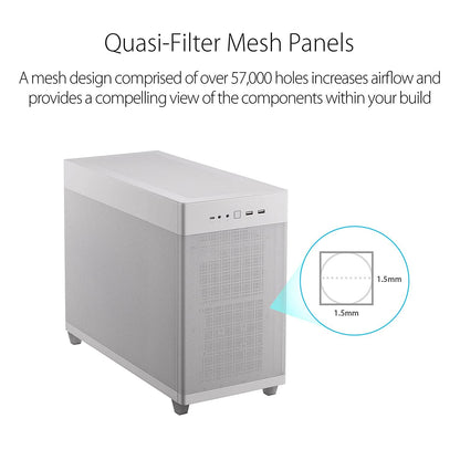ASUS PRIME AP201 SMALL-TOWER MICRO-ATX CABINET WHITE
