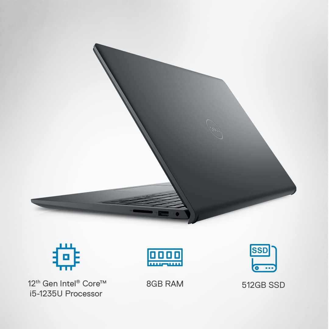 DELL INSPIRON 15-3520 [CI5-1235U 12TH GEN/8GB DDR4/512GB SSD/NO DVD/WIN11 HOME+MSO/15.6 INCH/INTEGRATED GRAPHICS/1 YEAR/BLACK]