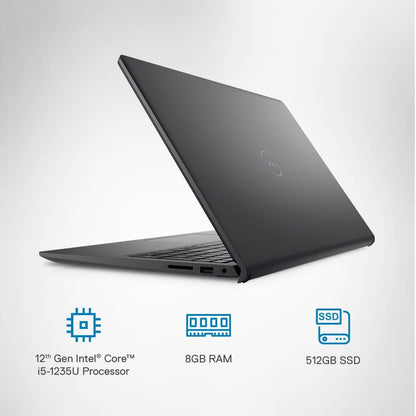 DELL INSPIRON 15-3520 [CI5-1235U 12TH GEN/8GB DDR4/512GB SSD/NO DVD/WIN11 HOME+MSO/15.6 INCH/INTEGRATED GRAPHICS/1 YEAR/BLACK]