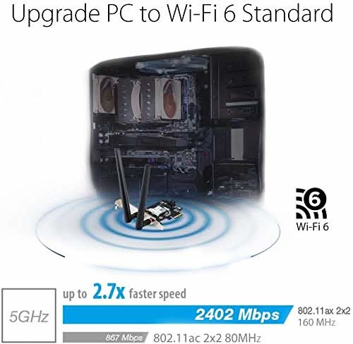 ASUS PCE-AX3000 DUAL BAND PCI-E WIFI 6 NETWORK SECURITY MU-MIMO
