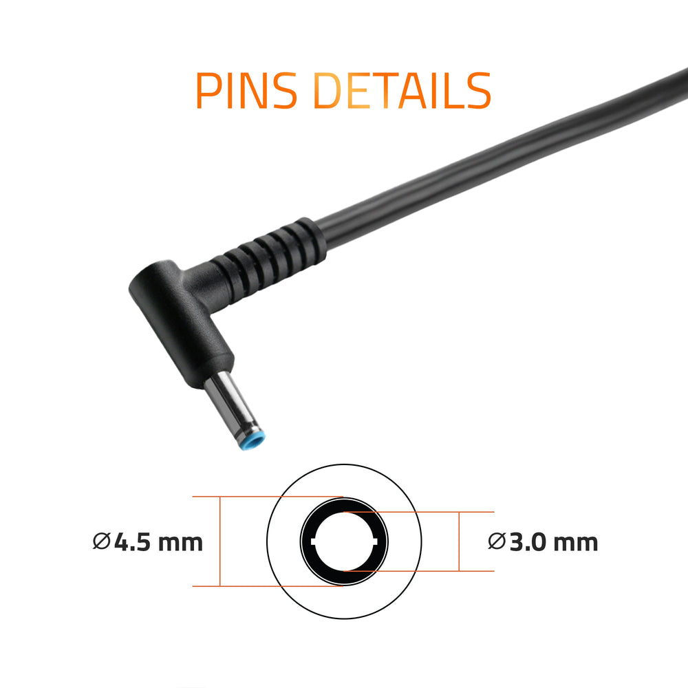 AR1206 130 Watt Laptop Charger/Adapter with Power Cord Compatible with HP Laptops (19.5V/6.9A, Pin: 4.5 x 3.0mm)