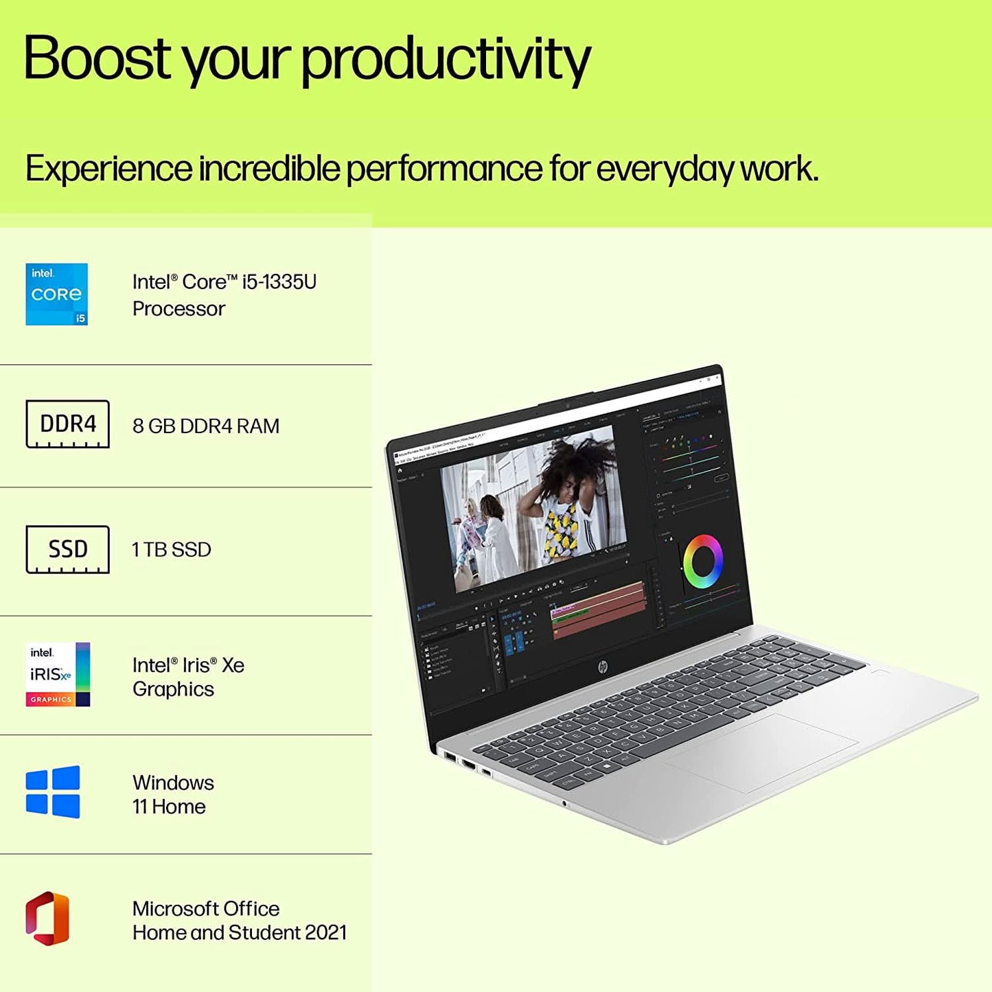 HP 15-FD0012TU [CI5-1335U 13TH GEN/8GB DDR4/1TB SSD/WIN 11 HOME +MSO/15.6 INCH/INTEGRATED GRAPHICS /1 YEAR(S)/SILVER]