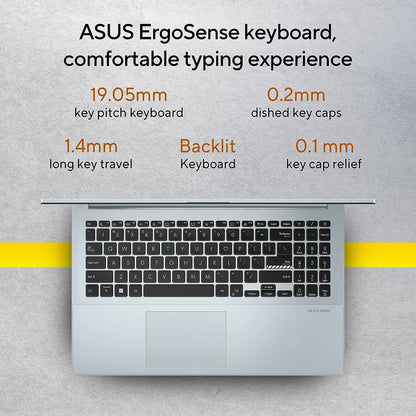 ASUS VIVOBOOK GO 15 OLED E1504FA-LK541WS [R5-7520U RYZEN/16GB/512GB SSD/WIN11 HOME+MSO/15.6 INCH/INTEGRATED GRAPHICS /1 YEAR(S)/SILVER]