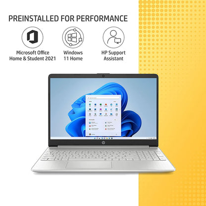 HP 15S-FQ5112TU [CI5-1235U 12TH GEN/16GB DDR4/512GB SSD/NO DVD/WIN11 HOME+MSO/15.6 INCH/INTEGRATED GRAPHICS/1 YEAR/SILVER]