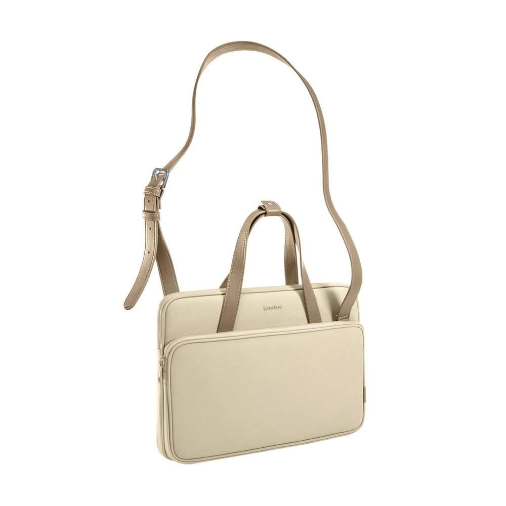TOMTOC VERSATILE-A12 LAPTOP SHOULDER BAG 13.5-14 INCH-KHAKI