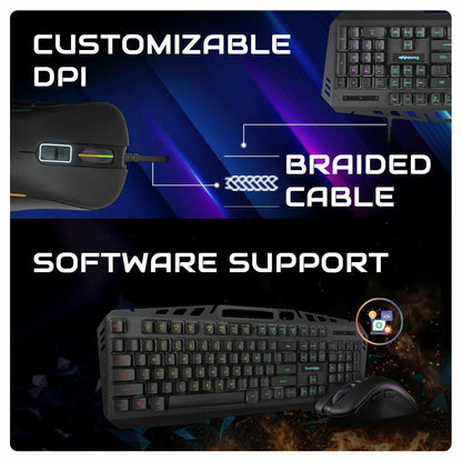 COSMIC BYTE DRAGONFLY GAMING KEYBOARD RGB BLACK