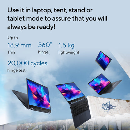 ASUS VIVOBOOK S14 FLIP TP3402VAO-LZ619WS [CI5-13420H/16GB/512GB SSD/WIN11 HOME+MS24/14.0" TOUCH/INTEGRATED GRAPHICS/1 YEAR(S)/BLUE]