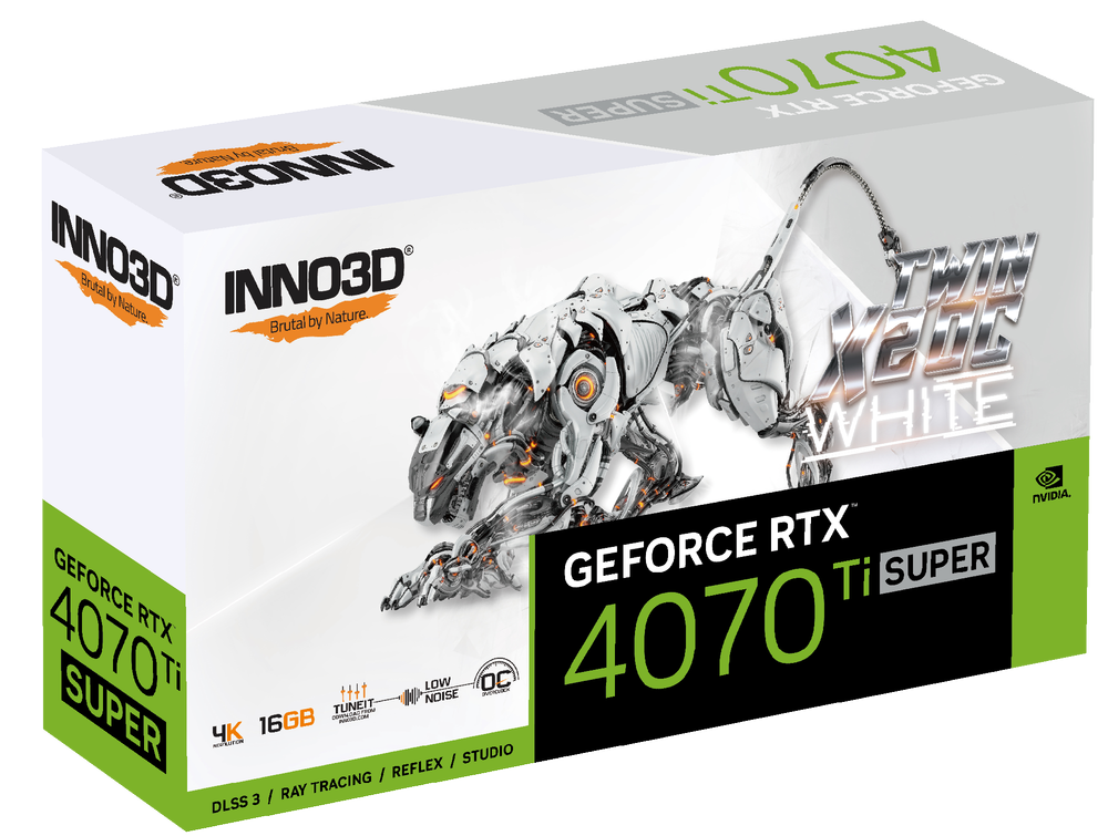 INNO3D GeForce RTX 4070 Ti Super Twin X2 OC White 16GB Nvidia Graphic Card