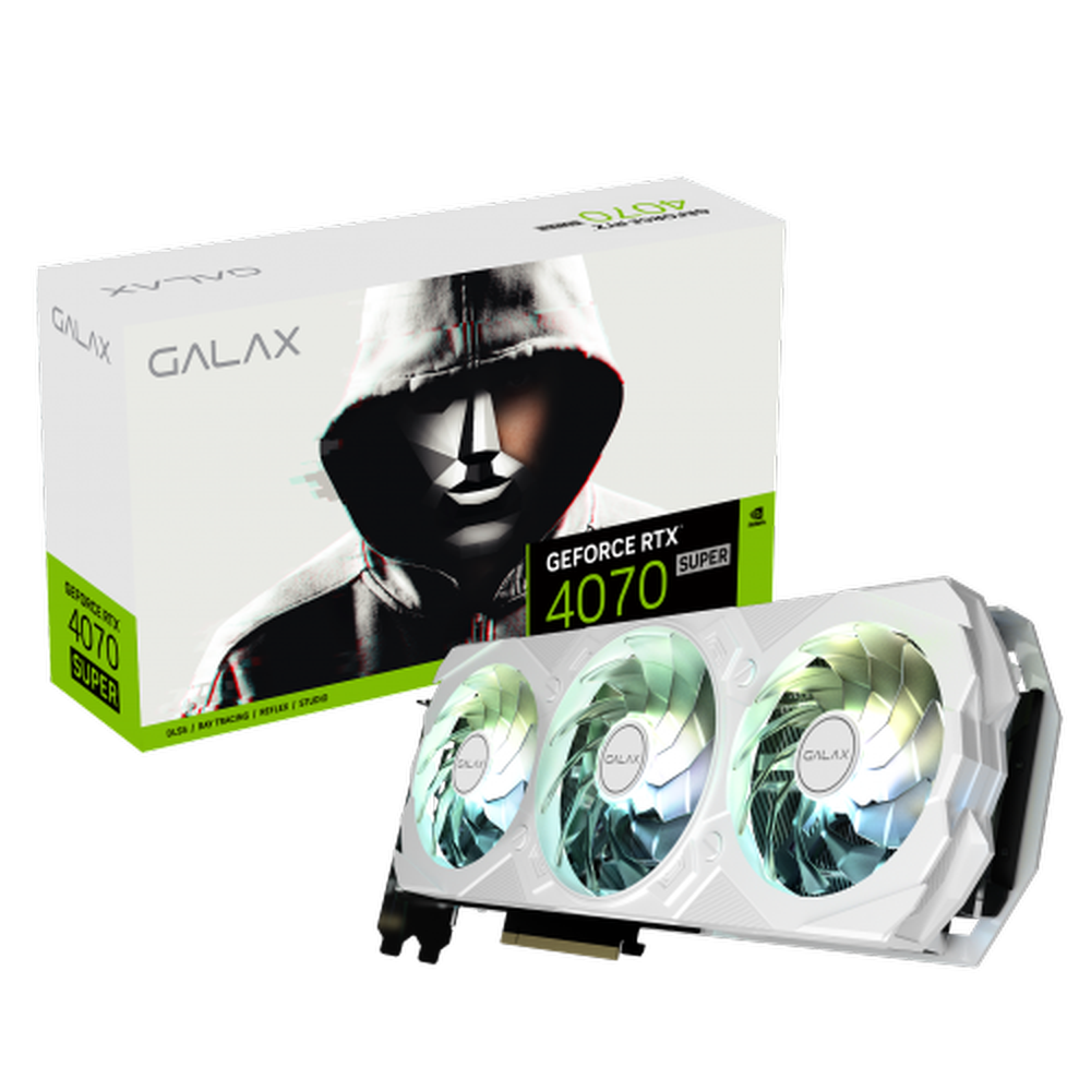 GALAX GeForce RTX 4070 Super EX Gamer White (1-Click OC) 12GB Nvidia Graphic Card