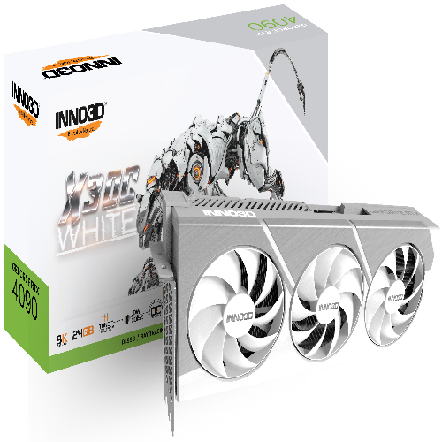 INNO3D GeForce RTX 4090 Gaming X3 OC White 24GB Nvidia Graphic Card