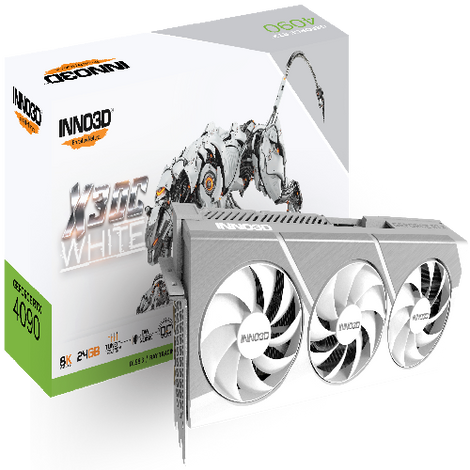INNO3D GeForce RTX 4090 Gaming X3 OC White 24GB Nvidia Graphic Card