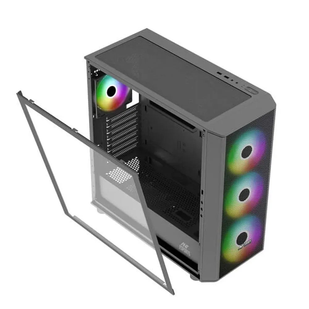 ANT ESPORTS 411 Air ARGB EATX Mid Tower Cabinet (Black)