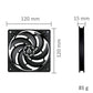 ARCTIC P12 Slim PWM PST - 120 mm Case Fan