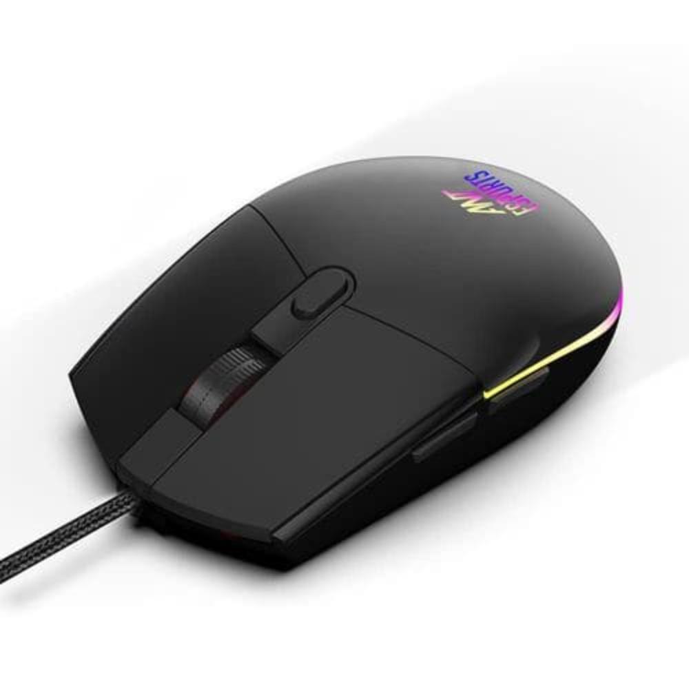 ANT ESPORTS GM60 Wired Ambidextrous Optical Gaming Mouse ( GM60 ) (3600DPI / 6 Macro Buttons ) ( Black )