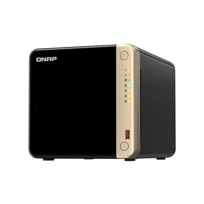 QNAP TS-464-4G (QUAD-CORE INTEL FOR MULTITASKING, 2.5GBE MULTIMEDIA NAS WITH M.2 PCIE SLOTS AND PCIE EXPANDABILITY) - BLACK