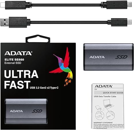 ADATA SE880 1TB EXTERNAL SOLID STATE DRIVE AELI-SE880-1TCGY