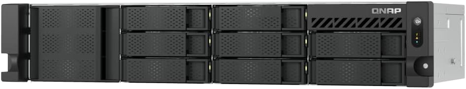 QNAP TS-855EU-RP-8G-US 8 BAY HIGH-SPEED 2U SHORT-DEPTH RACKMOUNT NAS WITH DUAL-2.5GBE, INTEL ATOM CPU, REDUNDANT 300W PSU, 8GB DDR4 MEMORY AND 8-CORE COMPUTING POWER (DISKLESS)