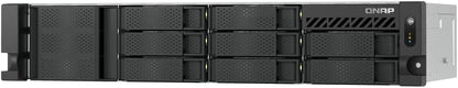 QNAP TS-855EU-RP-8G-US 8 BAY HIGH-SPEED 2U SHORT-DEPTH RACKMOUNT NAS WITH DUAL-2.5GBE, INTEL ATOM CPU, REDUNDANT 300W PSU, 8GB DDR4 MEMORY AND 8-CORE COMPUTING POWER (DISKLESS)