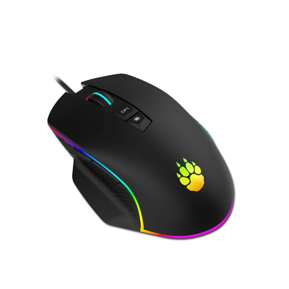 CLAW Chuff Wired Ergonomic Gaming Mouse ( 6400DPI / 7 Macro Buttons ) ( Black )