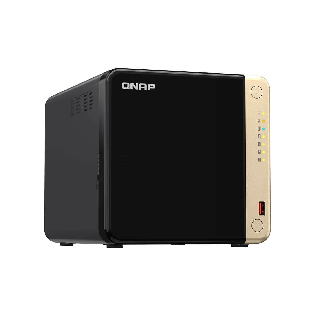 QNAP TS-464-4G (QUAD-CORE INTEL FOR MULTITASKING, 2.5GBE MULTIMEDIA NAS WITH M.2 PCIE SLOTS AND PCIE EXPANDABILITY) - BLACK