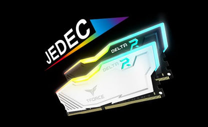 TEAMGROUP T-FORCE DELTA RGB 16GB (16GBX1) DDR4 3600MHZ DESKTOP RAM (WHITE)
