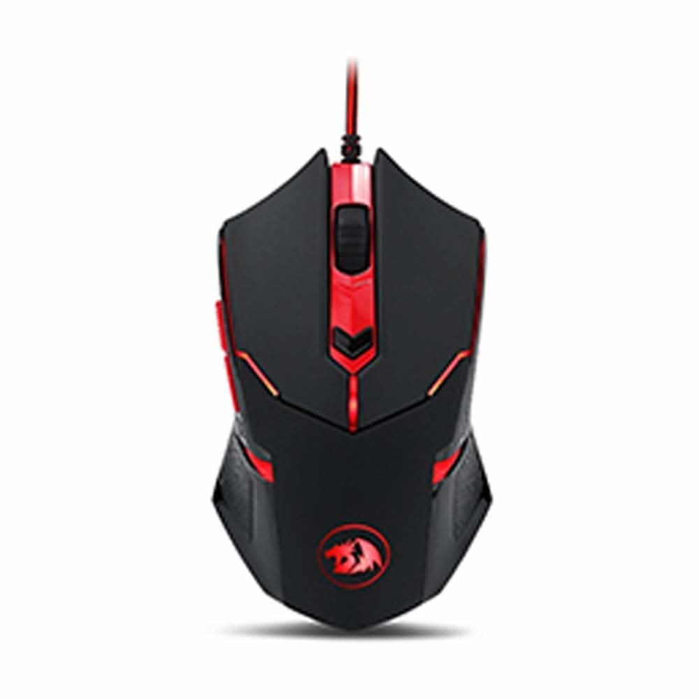 REDRAGON M601 RGB BLACKLIT 7200 DPI USB WIRED ERGONOMIC PROGRAMMABLE GAMING MOUSE (BLACK)