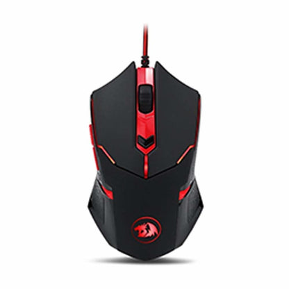 REDRAGON M601 RGB BLACKLIT 7200 DPI USB WIRED ERGONOMIC PROGRAMMABLE GAMING MOUSE (BLACK)