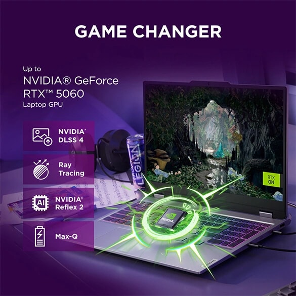 LENOVO LOQ 83JE00U4IN [CI7-13700HX/16GB/1TB SSD/WIN11 HOME+MS24/15.6"/8GB-RTX5060 GRAPHICS/1 YEAR(S)/GREY]