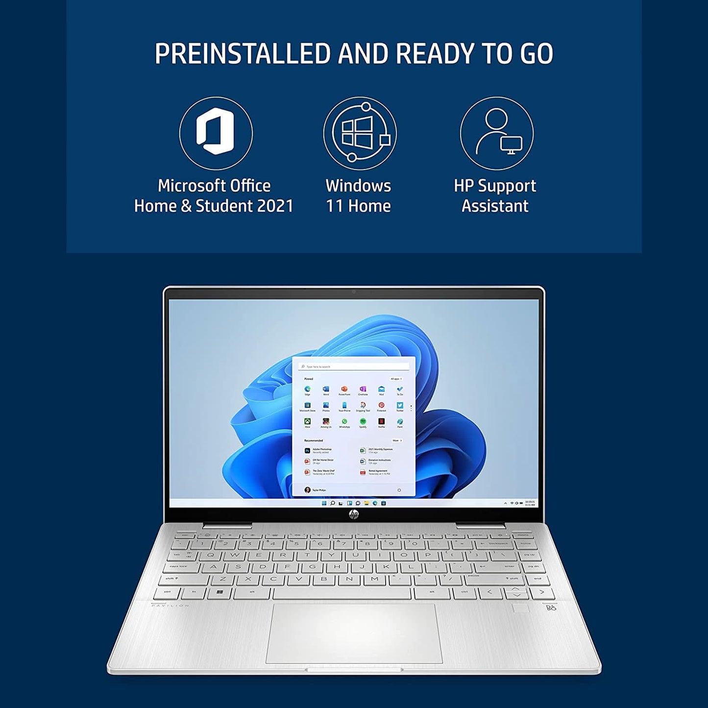 HP PAVILION 14 EK1010TU [CI5-1335U 13TH GEN/16GB/1TB SSD/WIN11 HOME+MSO/14.0 INCH/INTEGRATED GRAPHICS /1 YEAR(S)/SILVER]