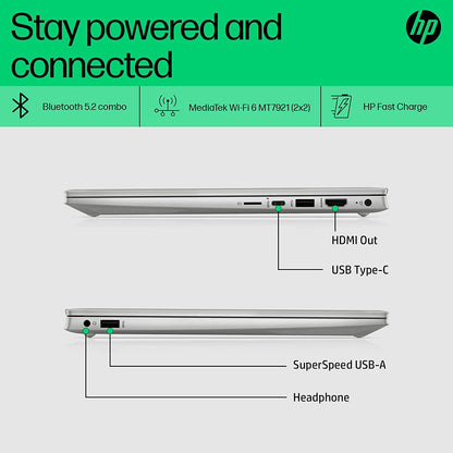 HP PAV 14-DV2041TU [CI5-1235U 12TH GEN/16GB DDR4/512GB SSD/WIN11 HOME+MSO/14.0 INCH/INTEGRATED GRAPHICS /1 YEAR(S)/SILVER/TOUCH]