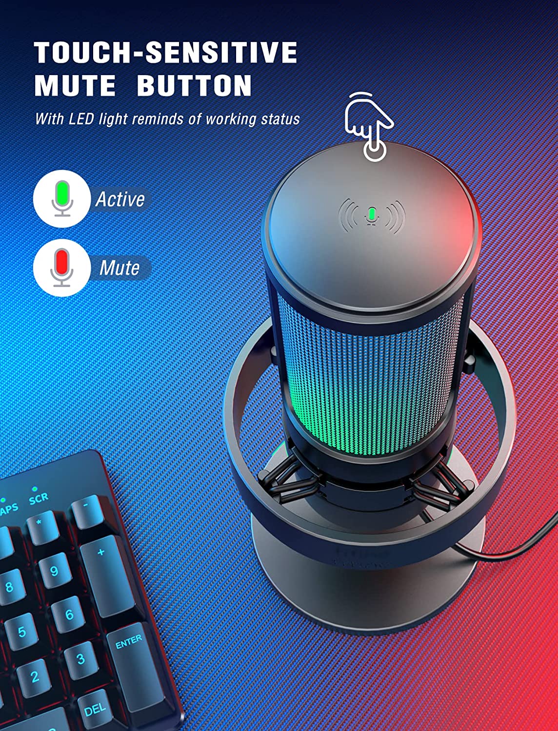FIFINE AMPLIGAME - A8 USB GAMING MICROPHONE BLACK