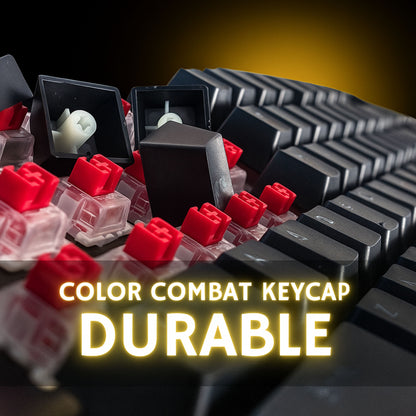 AULA M75 TRI-MODE (2.4G/BLUETOOTH/WIRED) HOT SWAPPABLE RGB BACKLIT WIRELESS MECHANICAL GAMING KEYBOARD | ALL KEY ANTI-GHOSTING | DUAL MODE KNOB WITH MULTIMEDIA BUTTONS | BLACK - RED SWITCHES