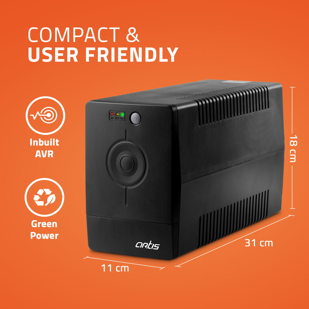 Artis 1000VA Line Interactive UPS with BIS  Certified