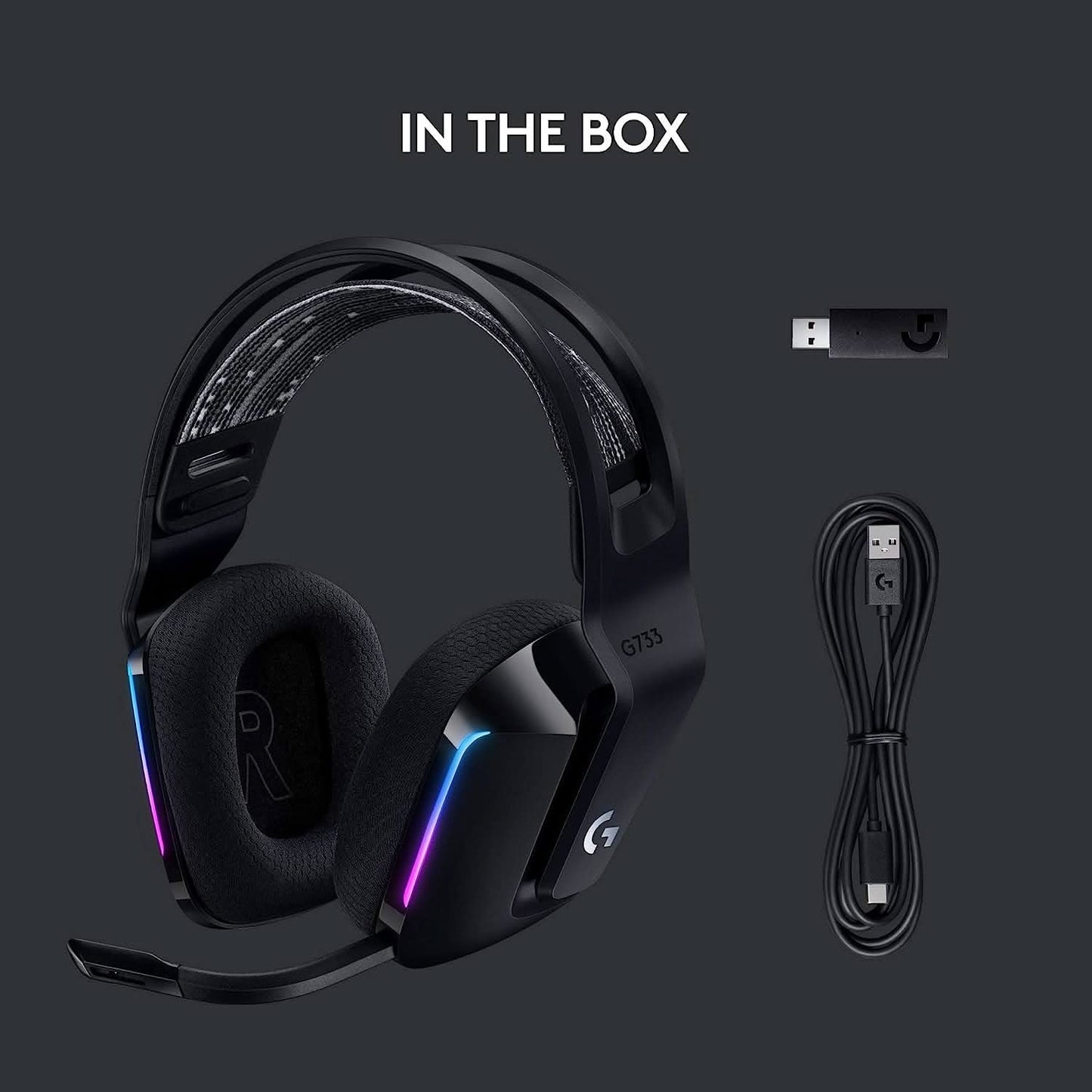 LOGITECH G733 RGB WIRELESS GAMING HEADPHONE BLACK