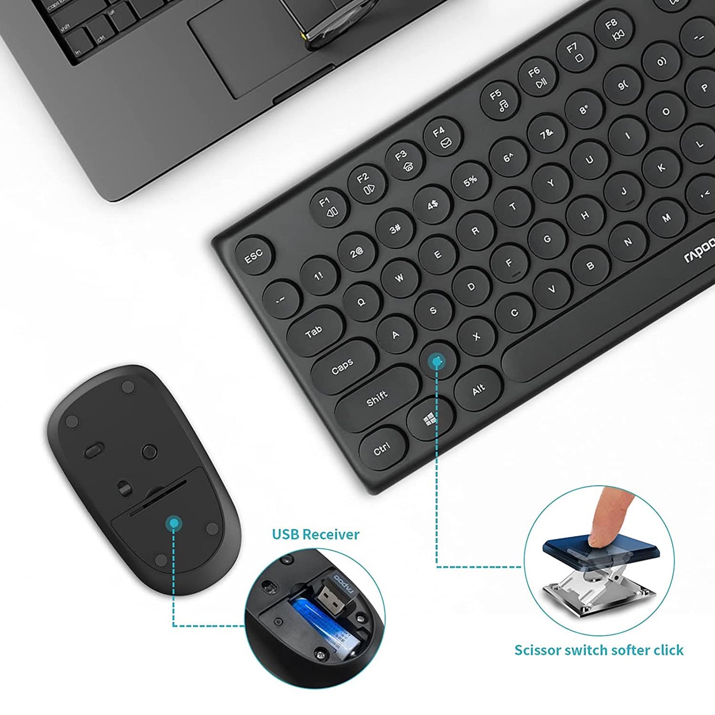 RAPOO SET WIRELESS X260 BLACK