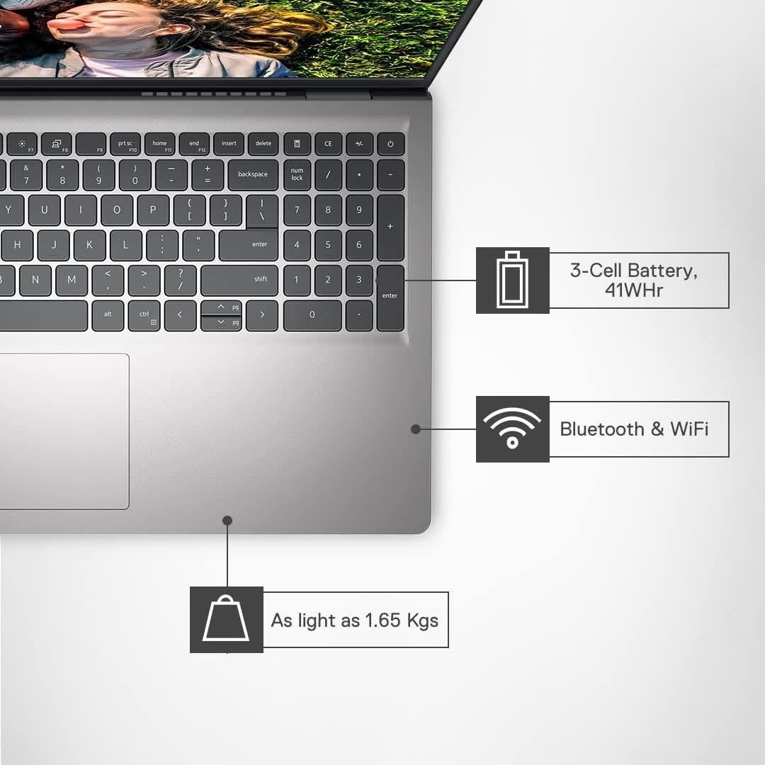 DELL INSPIRON 15-3520 (METALIC) [CI5-1235U 12TH GEN/16GB DDR4/512GB SSD/WIN11 HOME+MSO/15.6 INCH/INTEGRATED GRAPHICS /1 YEAR(S)/SILVER]