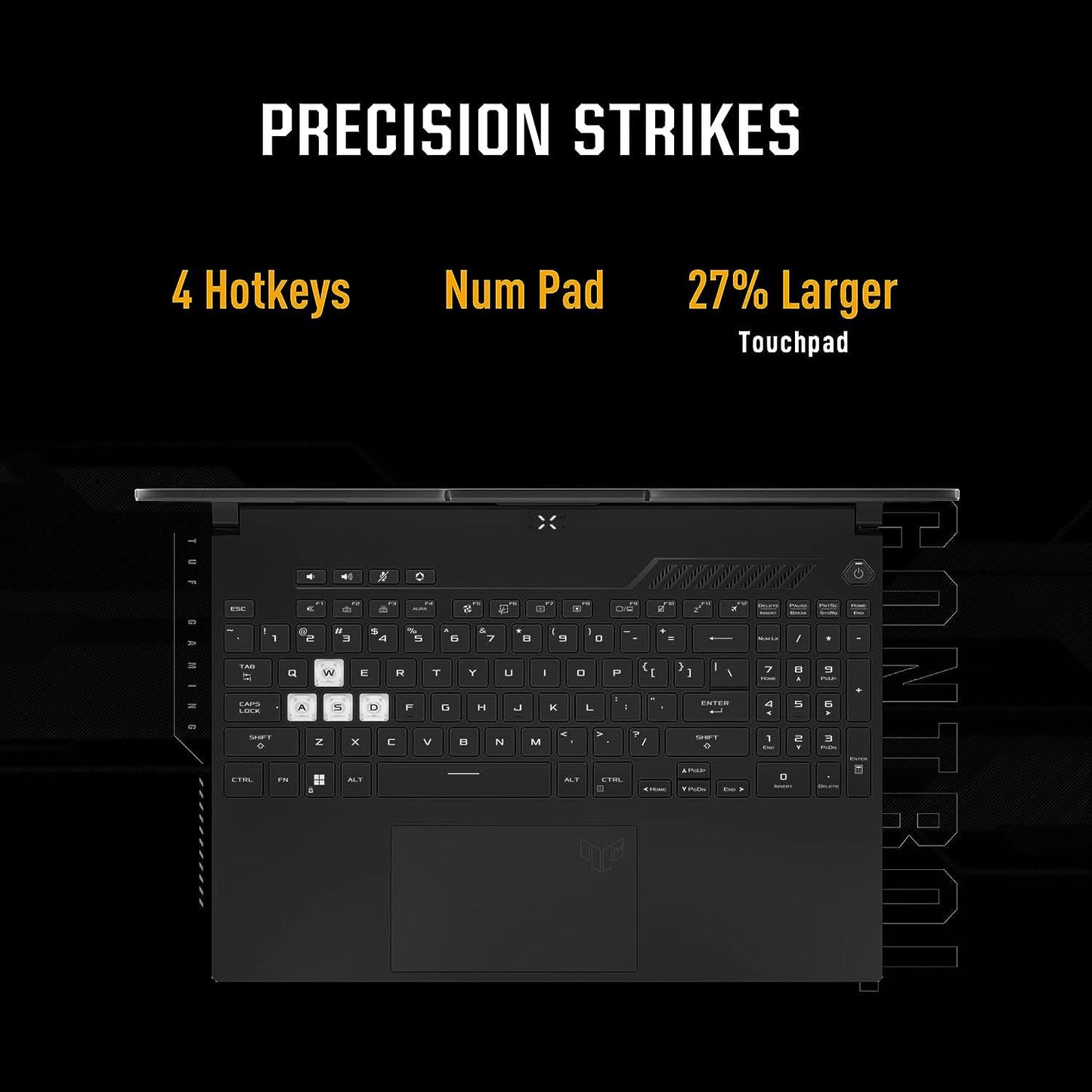 ASUS TUF GAMING DASH F15 FX517ZM-HF043WS [CI7-12650H 12TH GEN/16GB/1TB SSD/WIN11 HOME+MSO/15.6 INCH/6GB RTX 3060 GRAPHICS/1 YEAR(S)/BLACK]