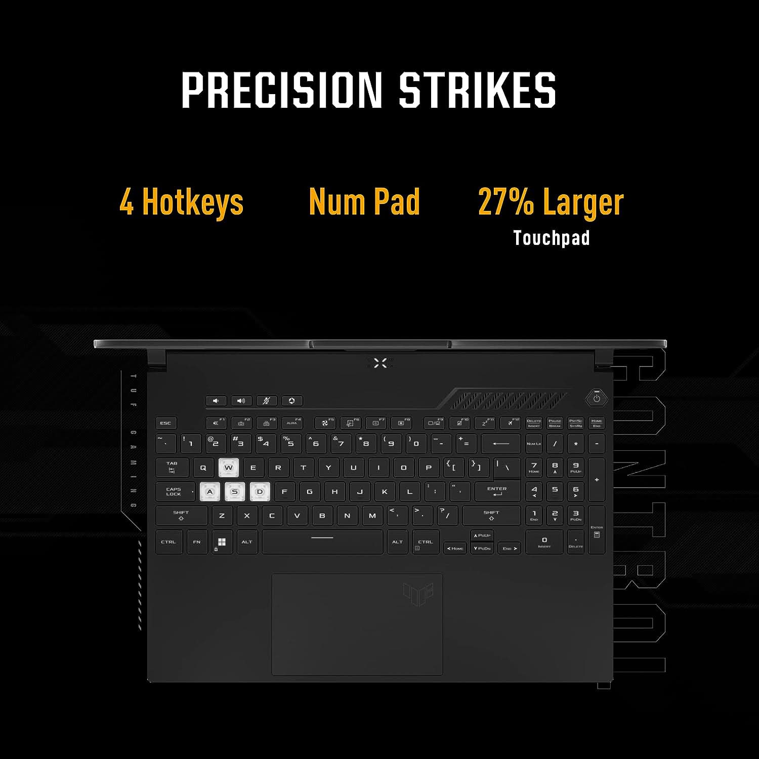 ASUS TUF GAMING DASH F15 FX517ZM-HF043WS [CI7-12650H 12TH GEN/16GB/1TB SSD/WIN11 HOME+MSO/15.6 INCH/6GB RTX 3060 GRAPHICS/1 YEAR(S)/BLACK]