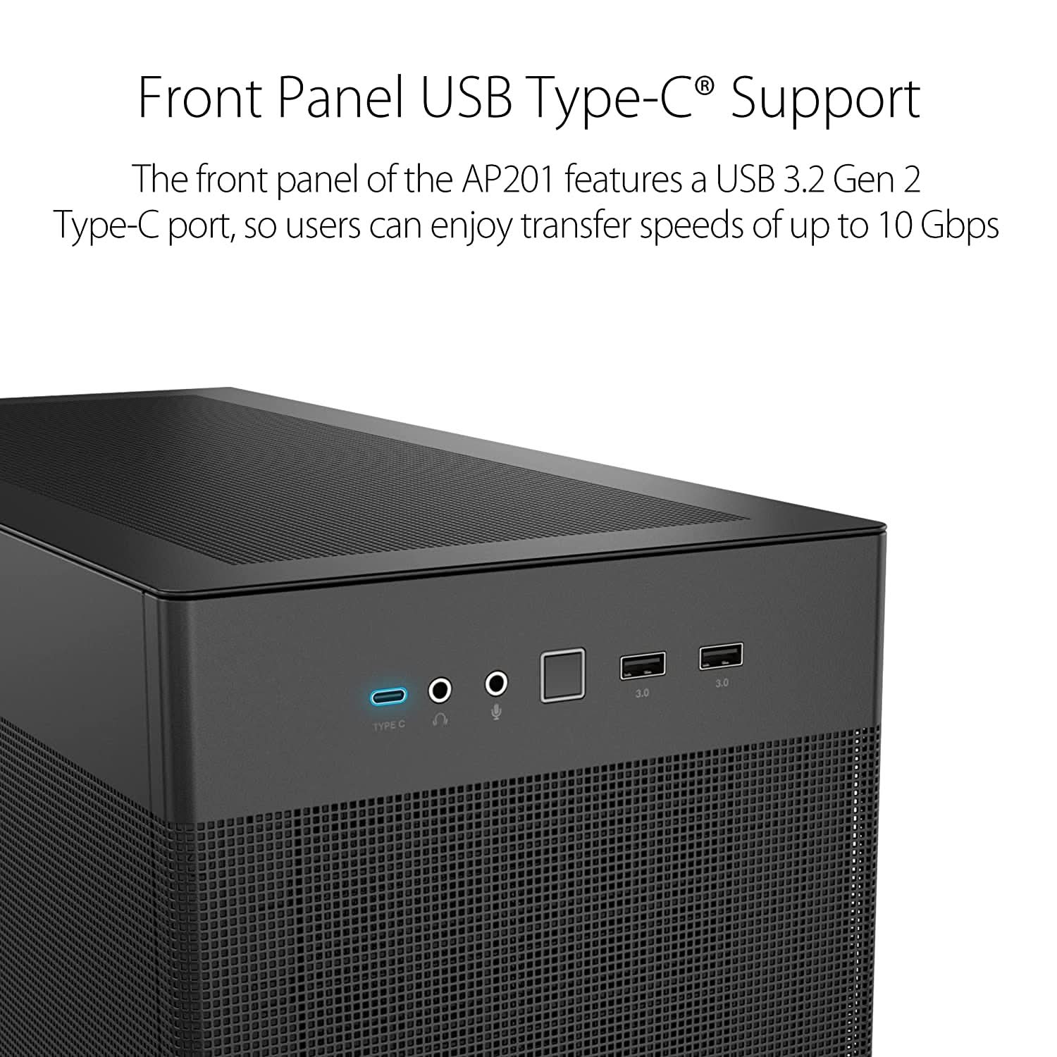 ASUS PRIME AP201 SMALL-TOWER MICRO-ATX CABINET BLACK