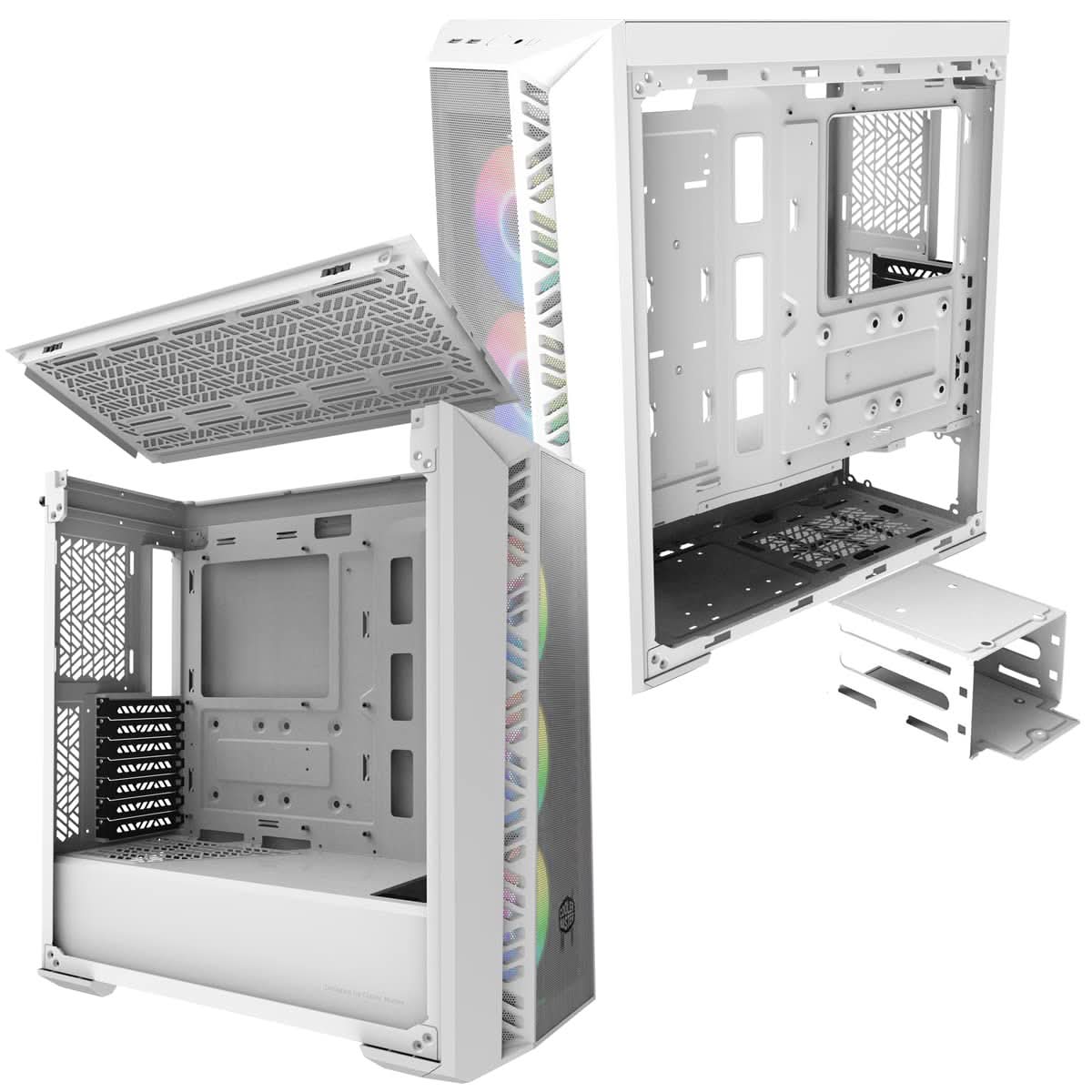 COOLER MASTER MASTERBOX MB520 MESH MID-TOWER ARGB E-ATX CABINET WHITE